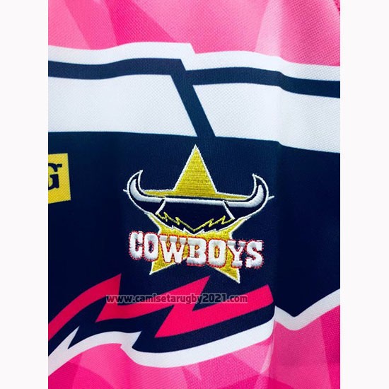 Camiseta North Queensland Cowboys Rugby 2019-2020 Conmemorative Rosa